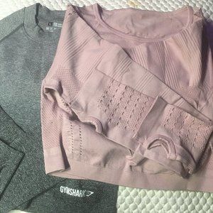 Large GYMSHARK tops long sleeve work out tops! brand new